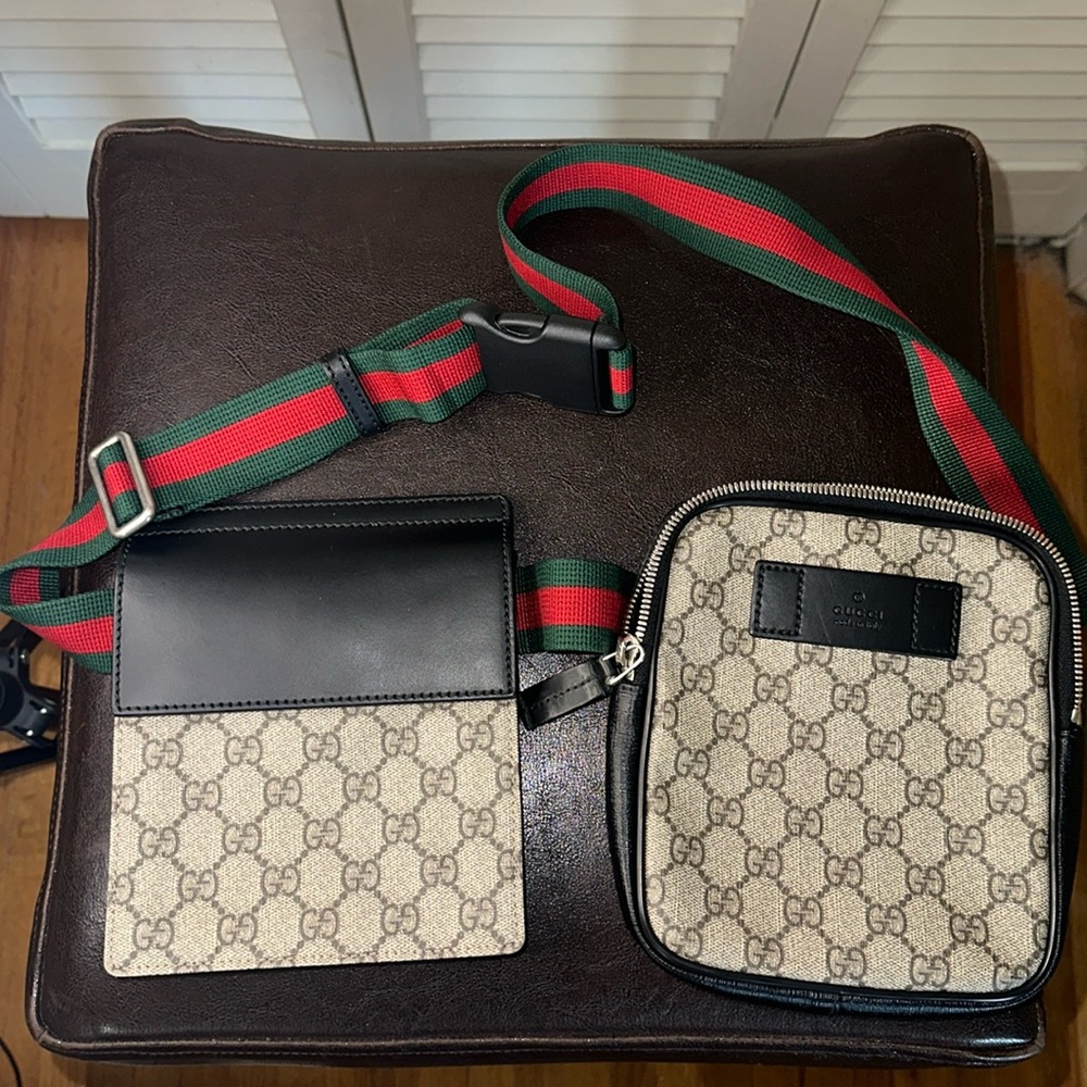 Gucci GG Supreme Web Waist Bag…
